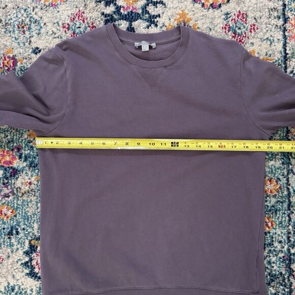 COS RELAXED WASHED-COTTON SWEATSHIRT‎ In Washed Burgundy Men’s Small - Picture 6 of 8